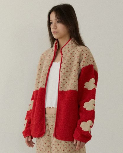 Daisy Syndrome - DOT BLOCK FLEECE JACKET
