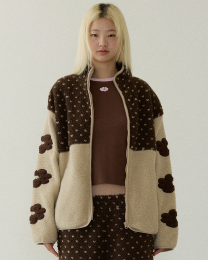 Daisy Syndrome - DOT BLOCK FLEECE JACKET