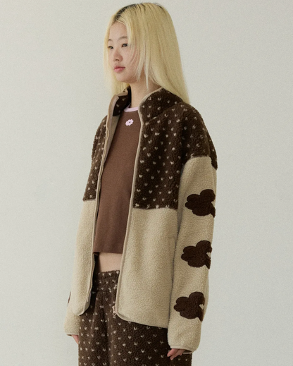 Daisy Syndrome - DOT BLOCK FLEECE JACKET
