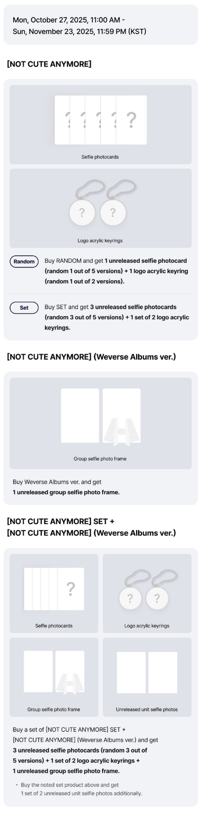 ILLIT 1st Single Album 'NOT CUTE ANYMORE' Standard + Weverse Ver (With Gifts)