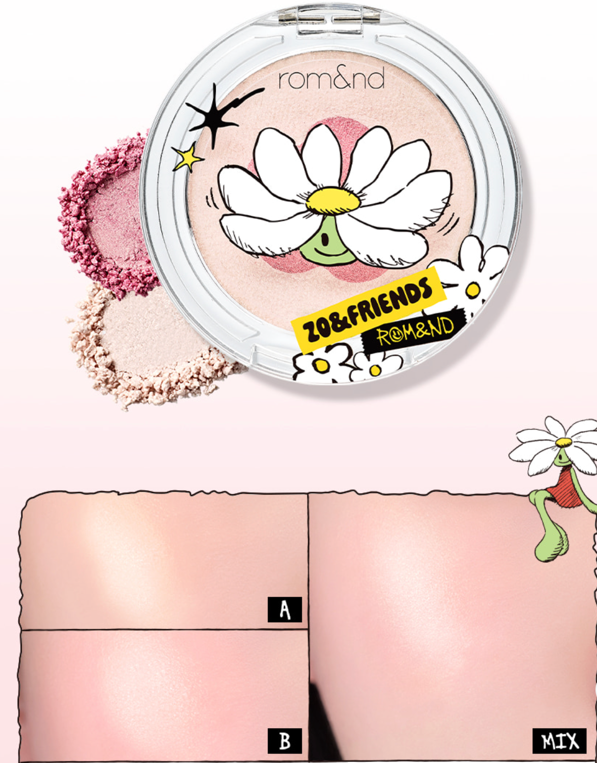 Rom&nd X Zo&Friends Dual Jelly Highlighter