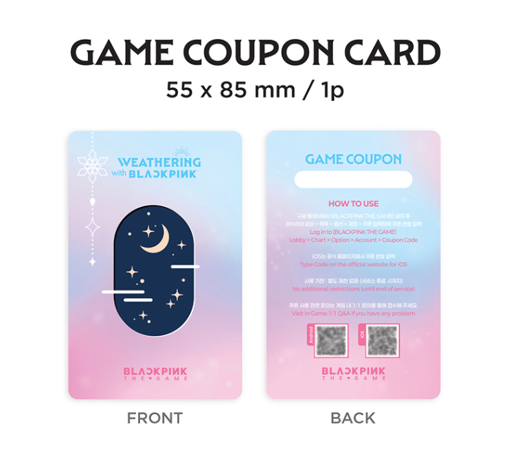 BLACKPINK - THE GAME PHOTOCARD COLLECTION WEATHERING WITH BLACKPINK