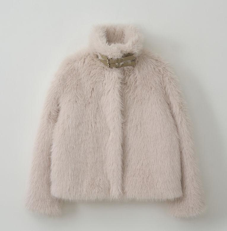 [Ive Wonyoung Worn] RolaRola Collar Fur Jacket Ivory