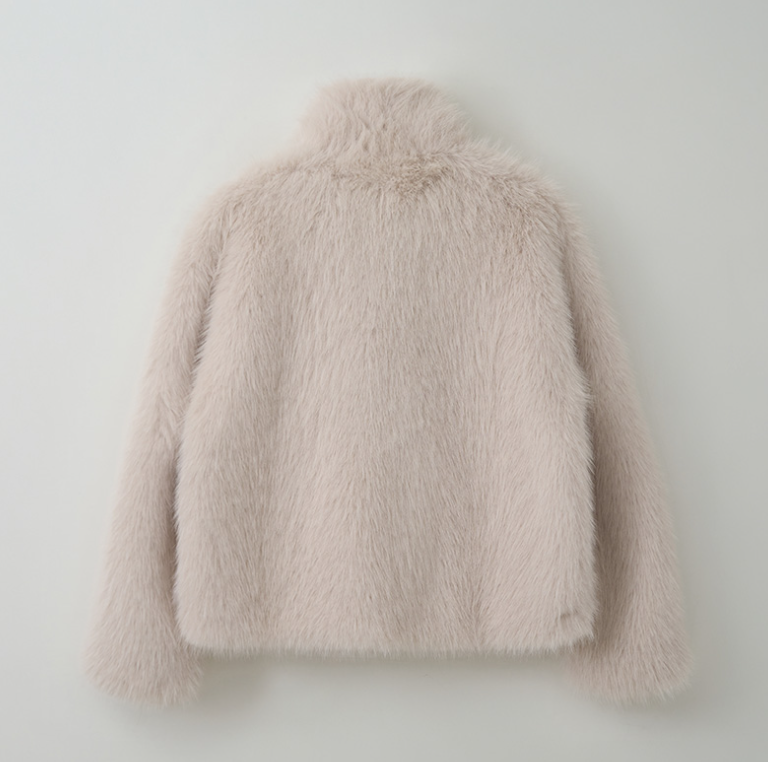[Ive Wonyoung Worn] RolaRola Collar Fur Jacket Ivory