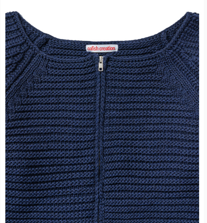 [Hearts2Hearts Jiwoo Worn] Oafish Off Shoulder Knit Zip-Up