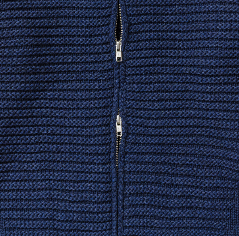 [Hearts2Hearts Jiwoo Worn] Oafish Off Shoulder Knit Zip-Up