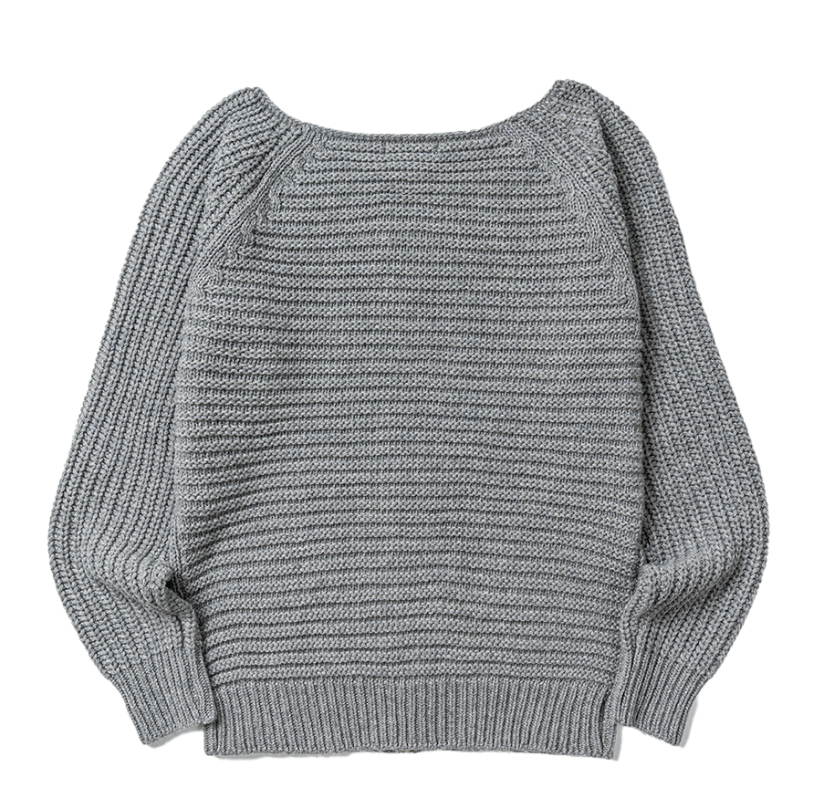 [Hearts2Hearts Jiwoo Worn] Oafish Off Shoulder Knit Zip-Up