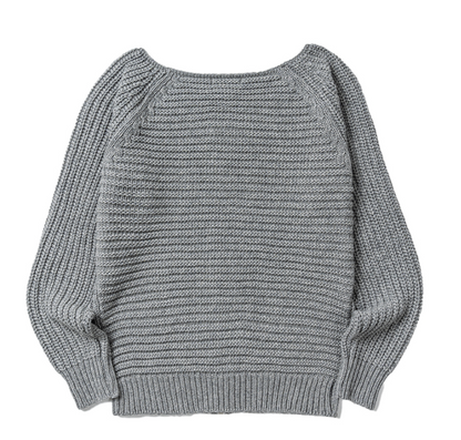 [Hearts2Hearts Jiwoo Worn] Oafish Off Shoulder Knit Zip-Up