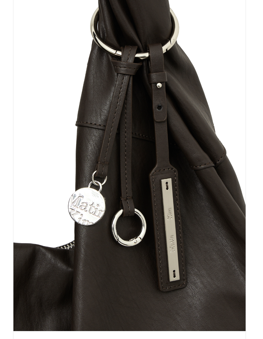 [Aespa Ningning Worn] Matin Kim Twist Handle Large Hobo Bag Dark Brown