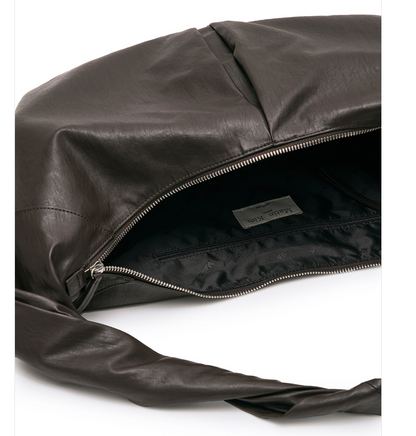 [Aespa Ningning Worn] Matin Kim Twist Handle Large Hobo Bag Dark Brown
