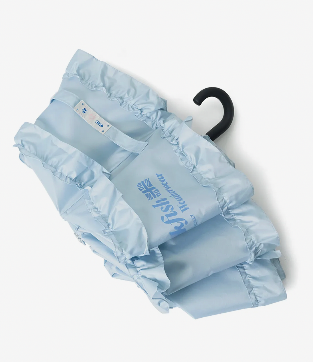 ILLIT x ROCKFISH WEATHERWEAR -  SHORT FRILLED UMBRELLA - SKY BLUE