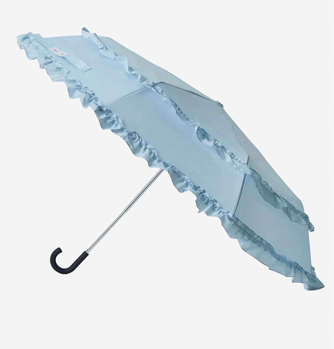 ILLIT x ROCKFISH WEATHERWEAR -  SHORT FRILLED UMBRELLA - SKY BLUE