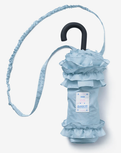 ILLIT x ROCKFISH WEATHERWEAR -  SHORT FRILLED UMBRELLA - SKY BLUE