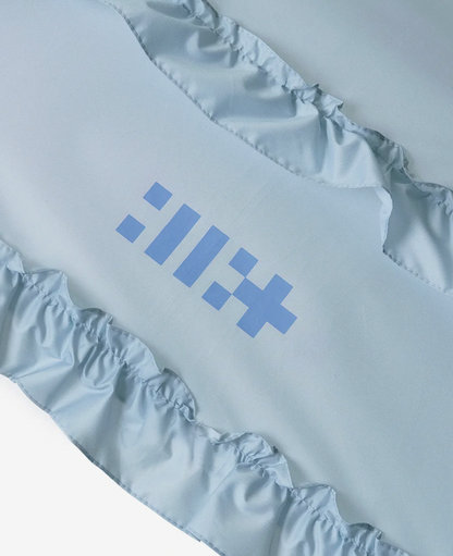 ILLIT x ROCKFISH WEATHERWEAR -  SHORT FRILLED UMBRELLA - SKY BLUE