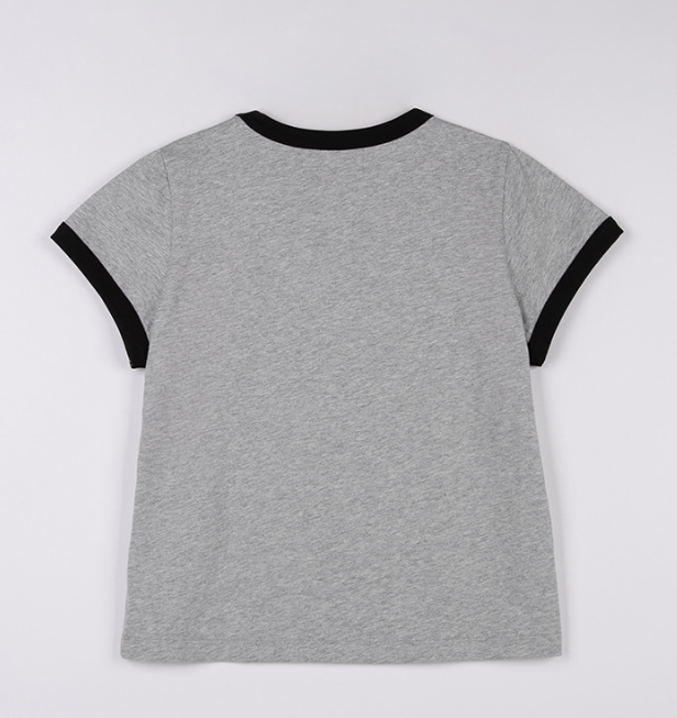 [Ive Wonyoung Worn] Rola Rola I love Rola Patchwork Ringer T-Shirt