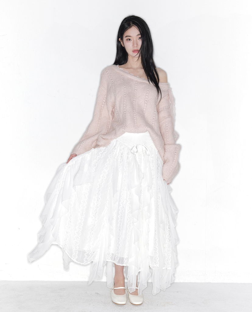 THETIS Soft Veil Off Shoulder Knit
