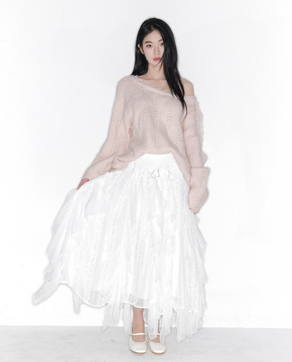 THETIS Soft Veil Off Shoulder Knit