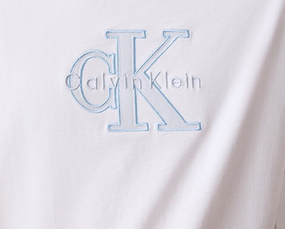[ Worn by BTS Jungkook ] Calvin Klein Elevated Monologo Short Sleeve_WhiteT-shirt