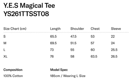 [KICKFLIP Juwang Worn] YESEYESEE YES Magical Tee