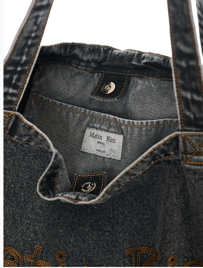 [NCT Jeno Pick] Matin Kim Matin Stitch Denim Shoulder Bag