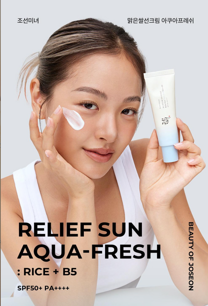 Joseon Beauty Aqua Fresh Sun Cream 50ml+20ml with Gift (Farmer Chunshik Keyring)