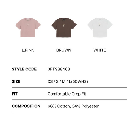 [Aespa Karina Worn] 26 Summer MLB Women's Sheriff Logo Point Comfortable Crop Short Sleeve T-Shirt
