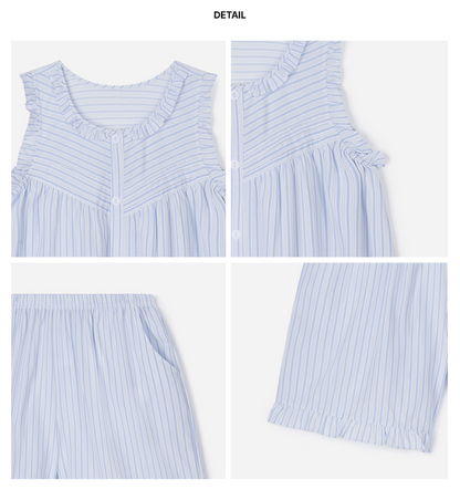 Nmixx Haewon X Dossy 26SS Silk Fit Ripple Sleeveless Pajama Set