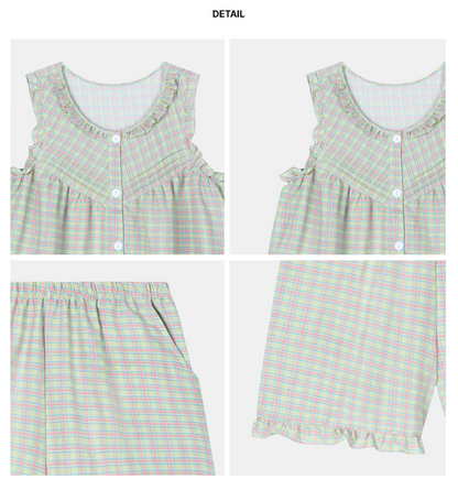 Nmixx Haewon X Dossy 26SS Cottonlike Pooky Sleeveless Pajama Set (Lime)