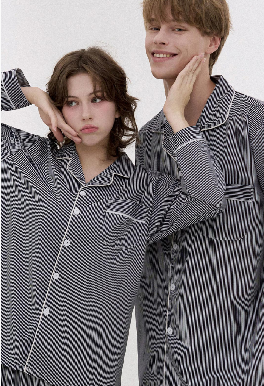 Nmixx Haewon X Dossy Silk Fit Chloe Long Sleeve Couple Pajama Set