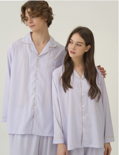 Nmixx Haewon X Dossy Silk Fit Chloe Long Sleeve Couple Pajama Set