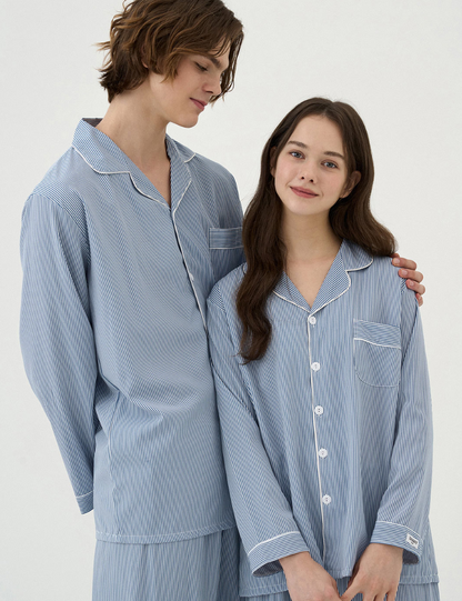 Nmixx Haewon X Dossy Silk Fit Chloe Long Sleeve Couple Pajama Set