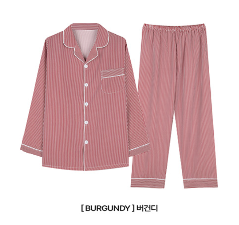 Nmixx Haewon X Dossy Silk Fit Chloe Long Sleeve Couple Pajama Set