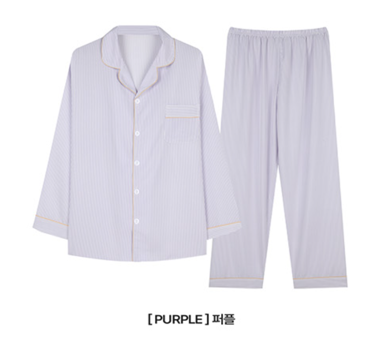 Nmixx Haewon X Dossy Silk Fit Chloe Long Sleeve Couple Pajama Set