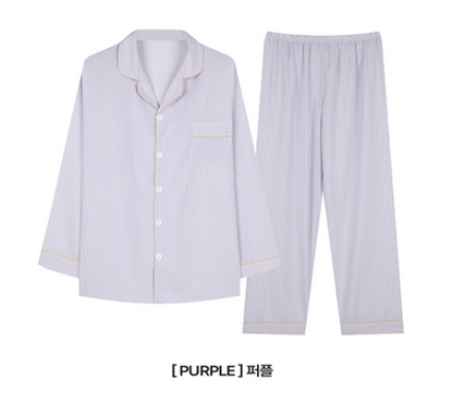 Nmixx Haewon X Dossy Silk Fit Chloe Long Sleeve Couple Pajama Set