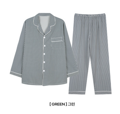 Nmixx Haewon X Dossy Silk Fit Chloe Long Sleeve Couple Pajama Set