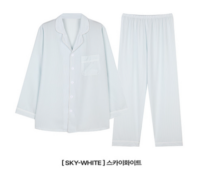 Nmixx Haewon X Dossy Silk Fit Chloe Long Sleeve Couple Pajama Set
