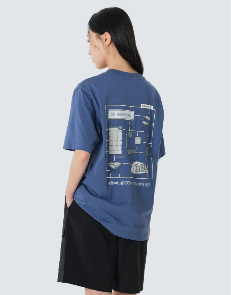 [BTS V Pick] 26SS Snow Peak Cotton Camping Short Sleeve T-shirt