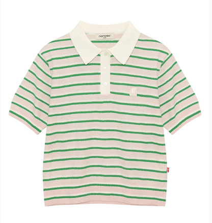 [Aespa Karina PIck] 26 Summer Nordisk Short-Sleeve Striped Sweater - W
