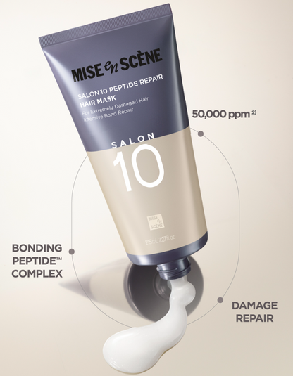 [Aespa Pick] Mise-en-scène Salon 10 Peptide Repair Hair Mask 300ml with Gift (Duo Set 1+1)
