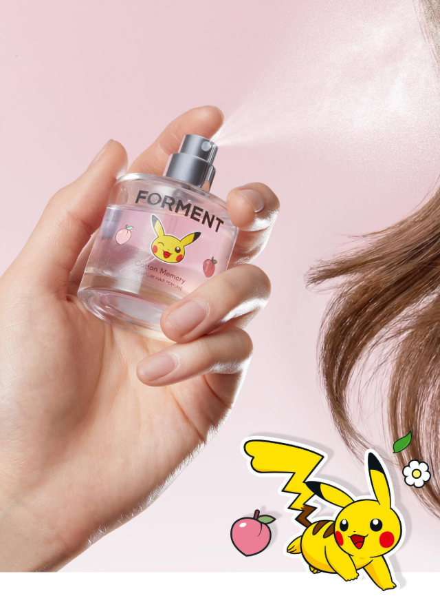 [Pokemon Edition] Forment Signature Hair Perfume Cotton Memory 30ml with Gift (Pikachu Hand Mirror)