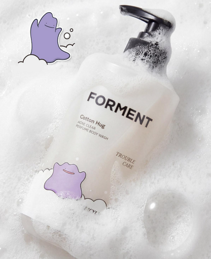 [Pokemon Edition] Forment Acne Perfume Shower Cotton Hug 500ml with Gift (+Body Wash 30ml)