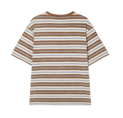 [Straykids Hyunjin Worn] 26 Summer Guess 3-Color Multi-Stripe Ringer Short Sleeve T-shirt