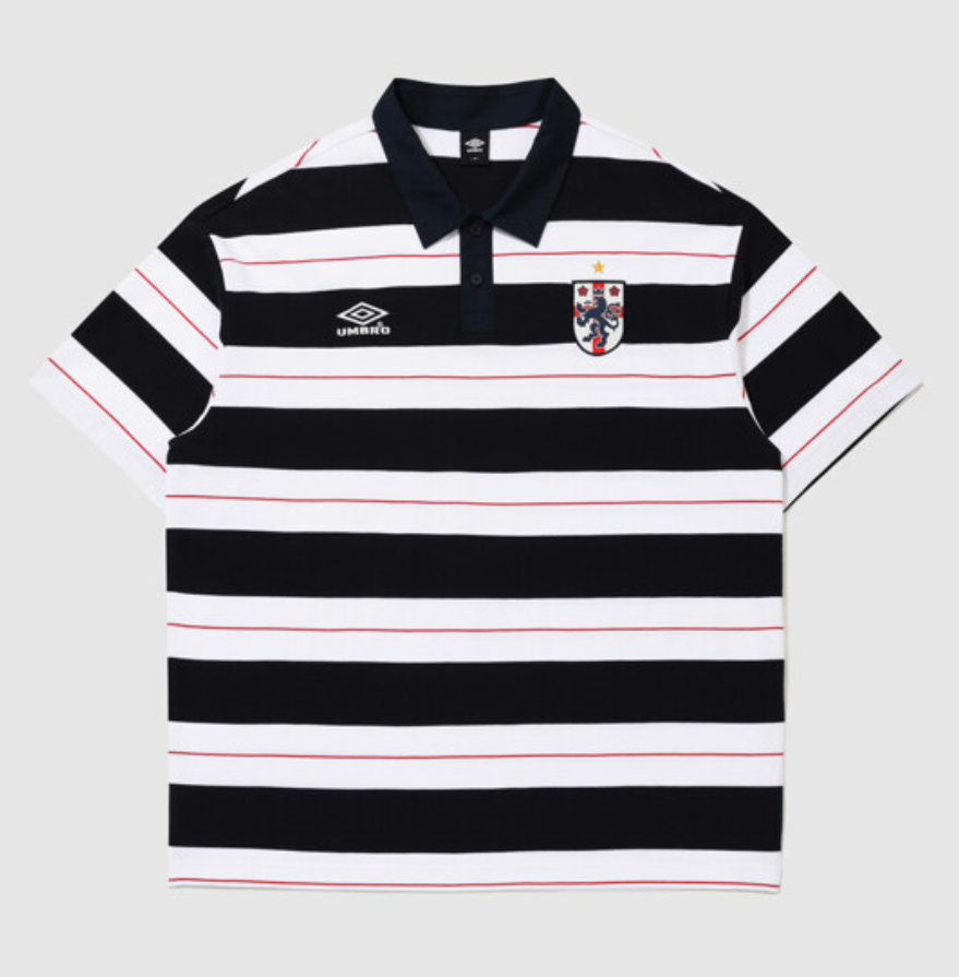 [UMBRO X NCT WISH ] HBL Striped Rugby Pique Short Sleeve T-shirt