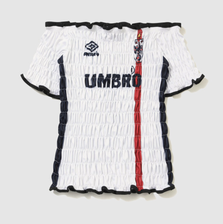 [UMBRO X NCT WISH] HBL Women's Blockcore Short Sleeve Smoking Top