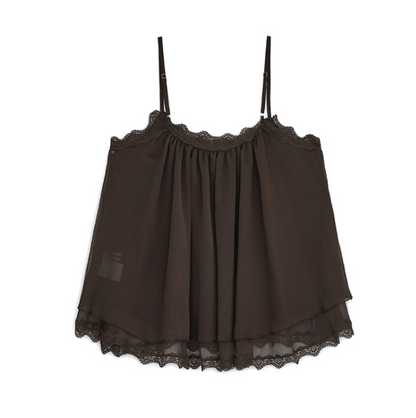 [Aespa Winter Worn] Sunburn Project Angle Lace Sleeveless Blouse