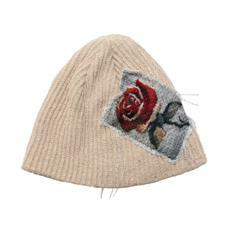 [KiiiKiii Sui Worn] THE GREATEST Rose Patch Beanie