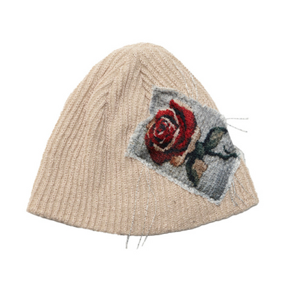 [KiiiKiii Sui Worn] THE GREATEST Rose Patch Beanie