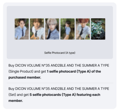 AND2BLE - DICON VOLUME N°35 'AND2BLE AND THE SUMMER' (TYPE A/TYPE B) (+PRE-ORDER GIFT)