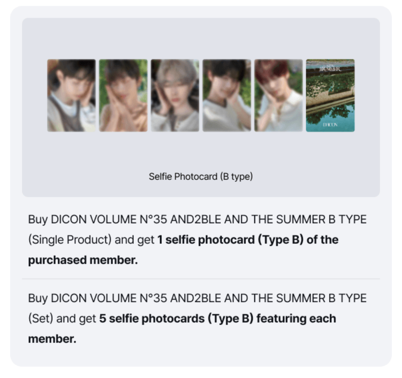 AND2BLE - DICON VOLUME N°35 'AND2BLE AND THE SUMMER' (TYPE A/TYPE B) (+PRE-ORDER GIFT)