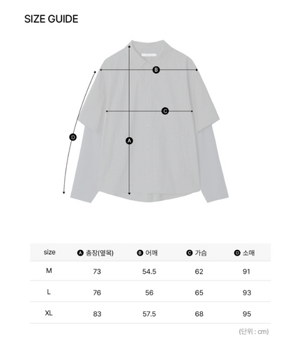 [BTS Jungkook Worn] NODE LABS DEV:10 Layered Sleeve Check Shirt